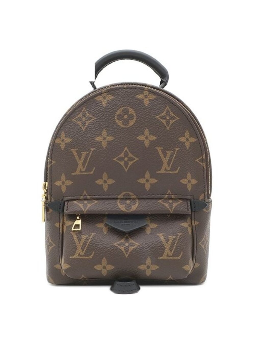 Louis Vuitton 2-Way Palm Springs Backpack Mini Monogram Canvas Gold Brown